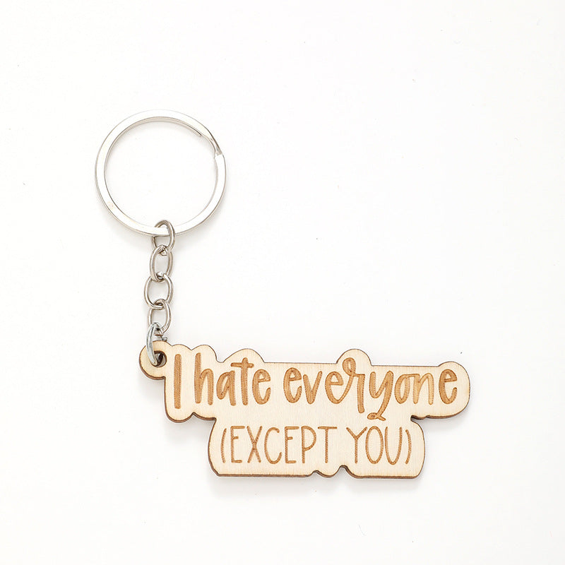 Wholesale Letter Wooden Keychains